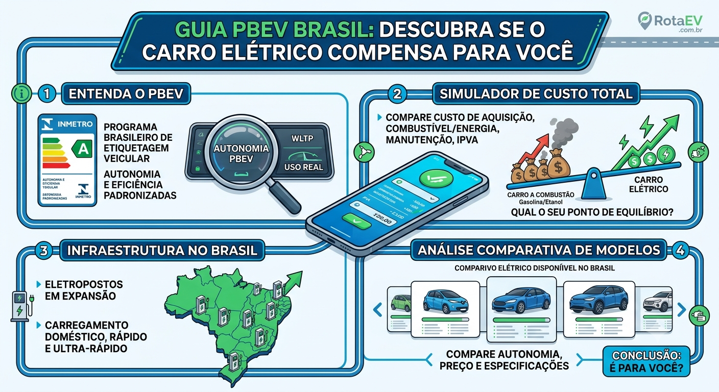 Guia PBEV Brasil: descubra se o carro elétrico compensa para você