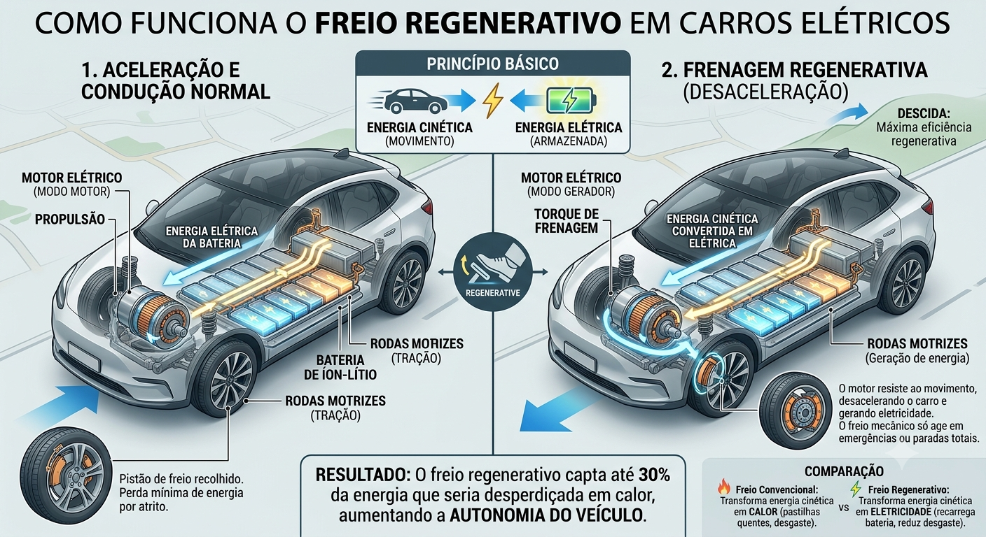 Como funciona o freio regenerativo?