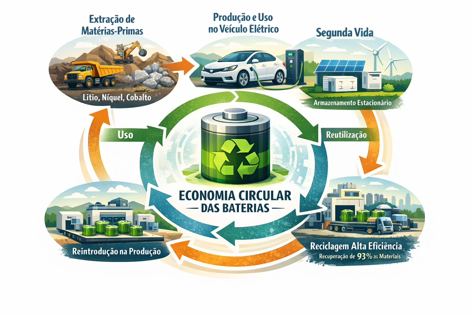 Economia Circular das Baterias: do Lítio à Reutilização